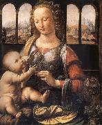 LEONARDO da Vinci Madonna with the carnation oil on canvas